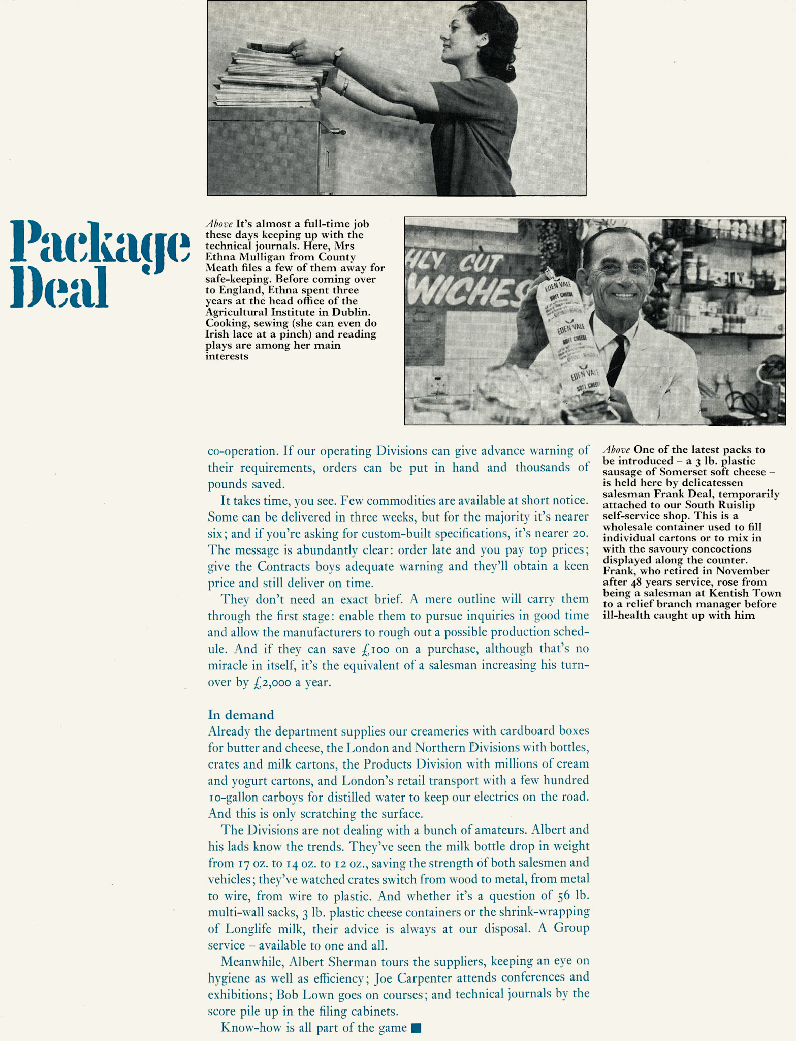 1968 Group Purchasing Dept people and operations. (Express News Christmas)