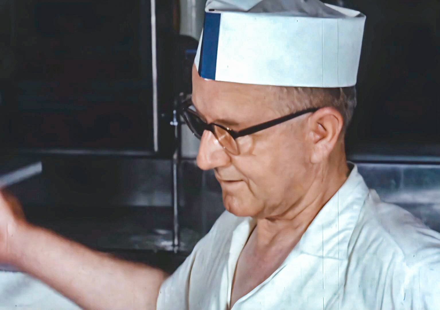 1960s Milborne. (Still from 'The Art of English Cheesemaking' video)