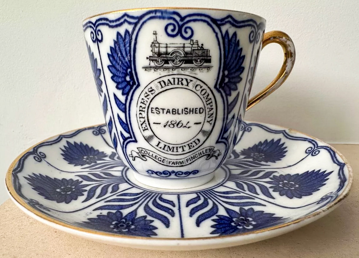 1920's? College Farm cup and saucer, with College Farm name. (Ebay item for sale)