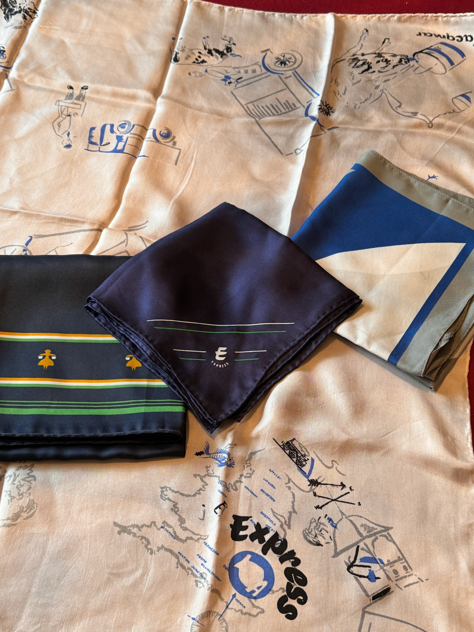2024 Beryl Purslove memorabilia-Express scarves (Courtesy Beryl Purslove)
