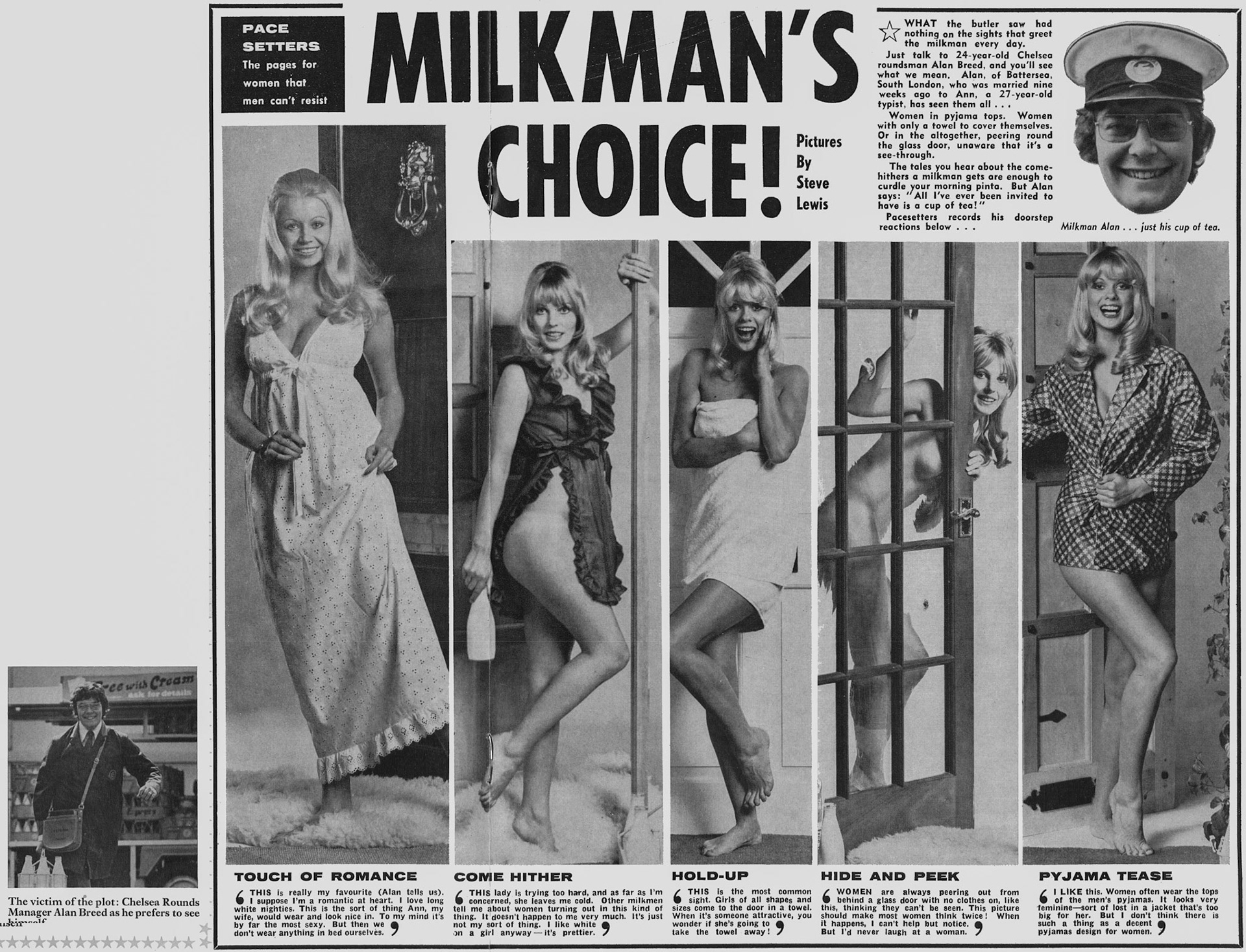 1973 Tales from the milk round from Alan Breed of Chelsea Depot, as told to The Sun.  (Express News Autumn)