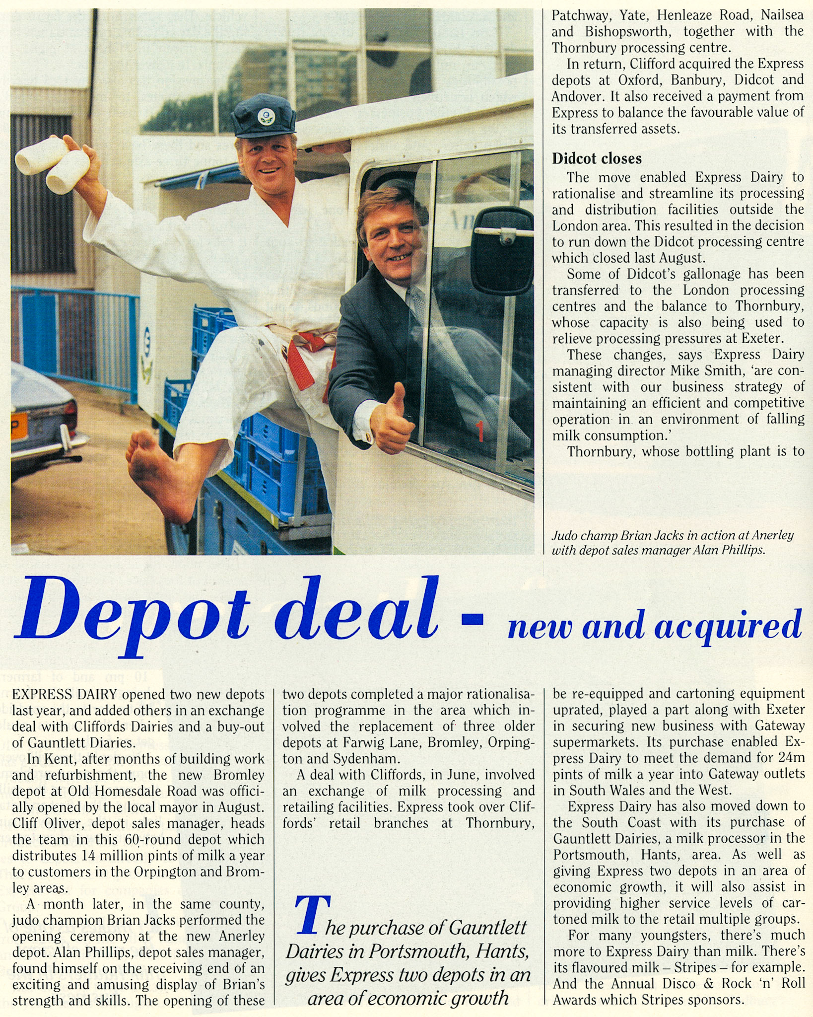 1988 New retail depots at Bromley and Anerley