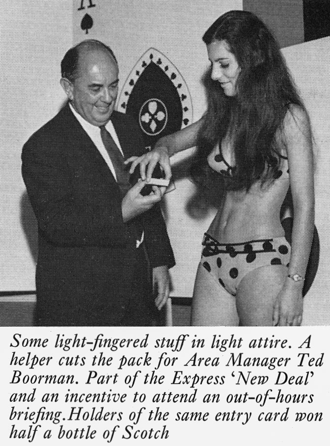 1970 Ted Boorman seems to be enjoying himself as part of a 'New Deal' campaign. (Express News Christmas)