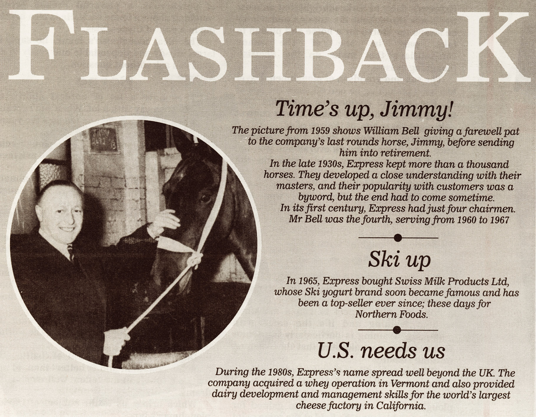 1965 'Flashback' feature in Express News 2000 (Courtesy Michael Aldread)