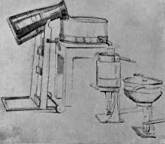 1902 Express Dairy Separating Plant. Keith Goodby comments "It looks like they had two separators; presumably they couldn’t get the required fat % from the first one so passed the separated cream to the second one to get it to a suitable level for butter making." (Image from 'The Milk Supply of London' H. Swan)