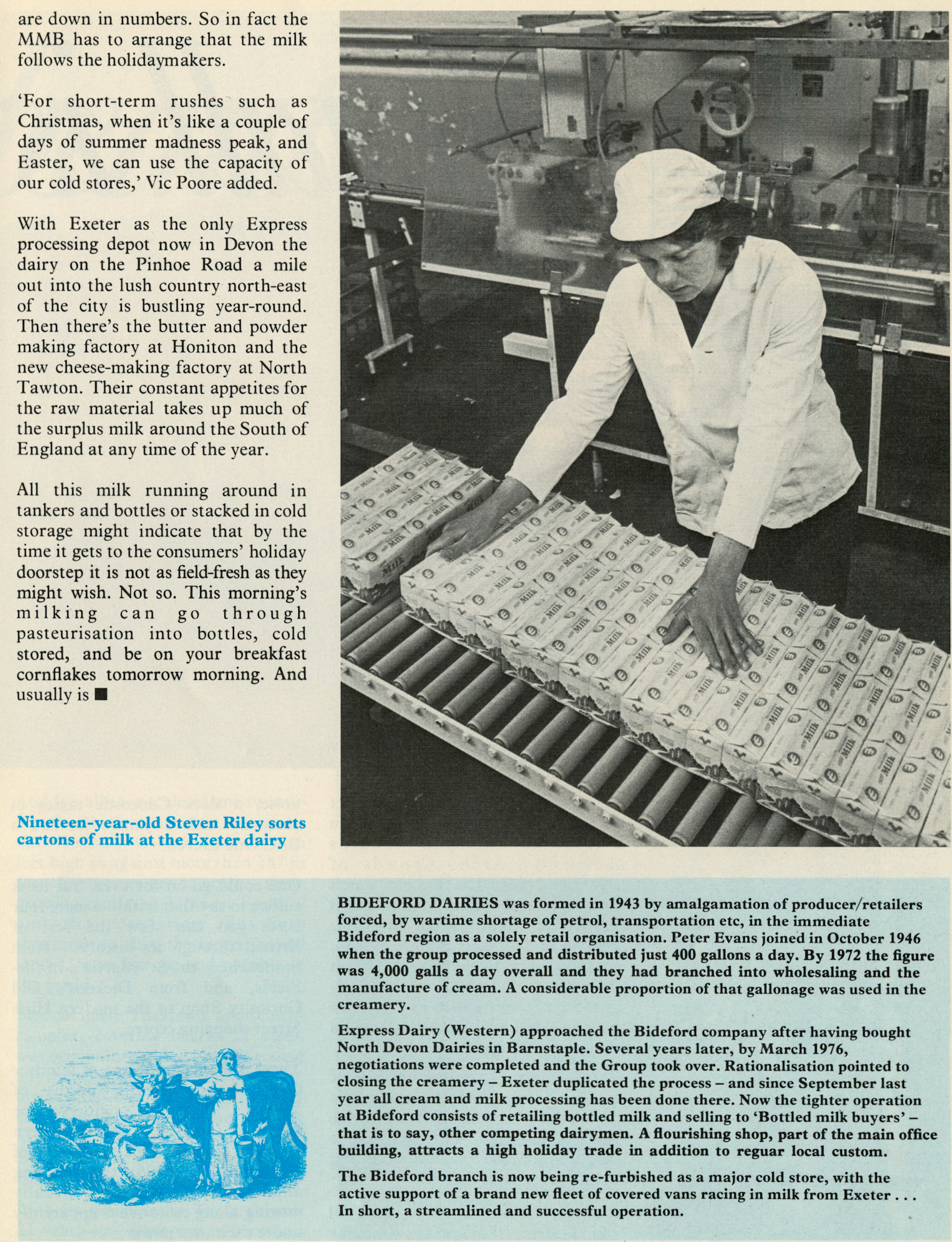 1977 Bideford Dairies &amp; Express Exeter (Steven Riley)