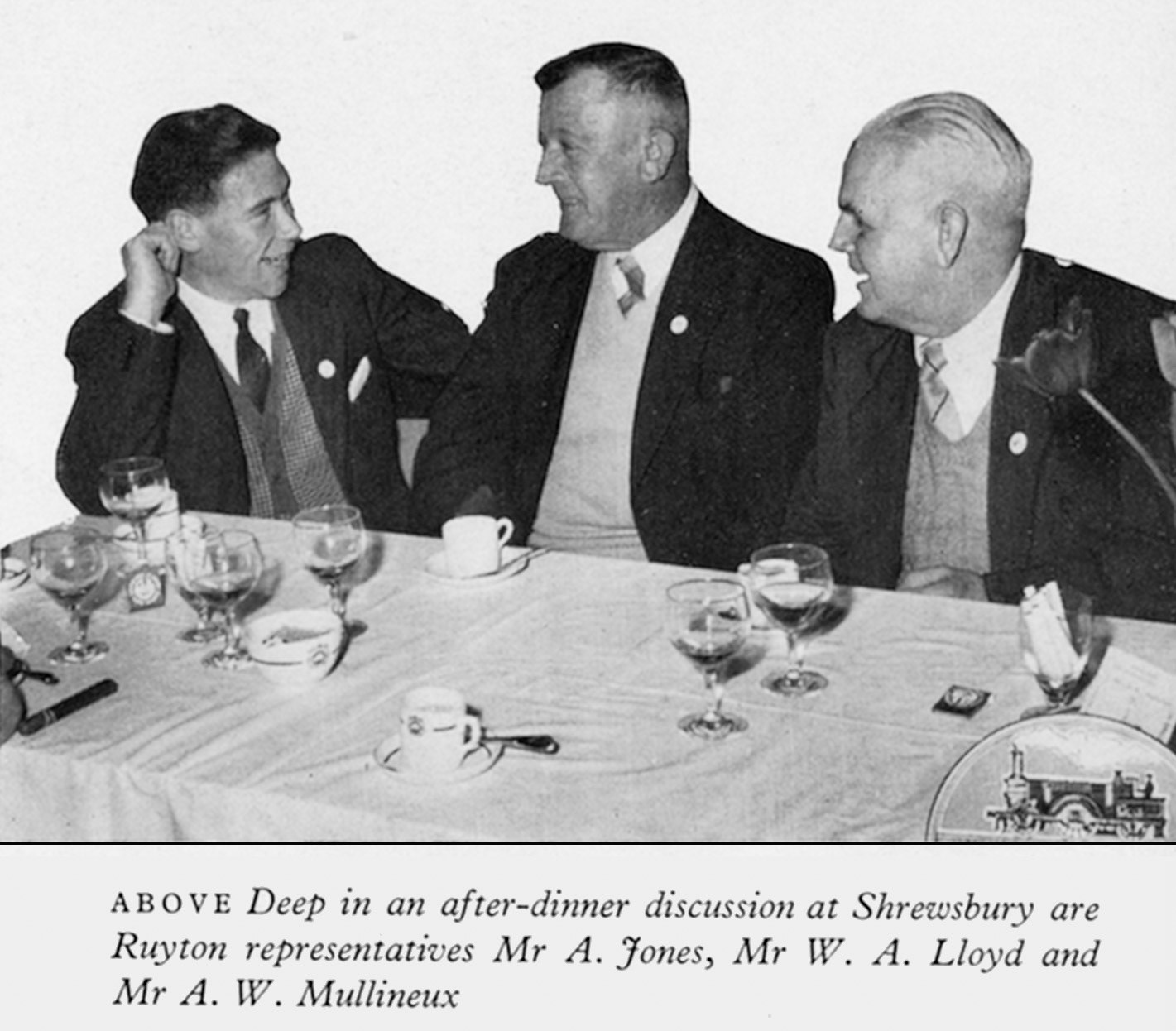 1961 Ruyton staff at the 1961 Long Service awards-Mr A. Jones, Mr W.A. Lloyd and Mr A.W. Mullineux. (Express News Summer)