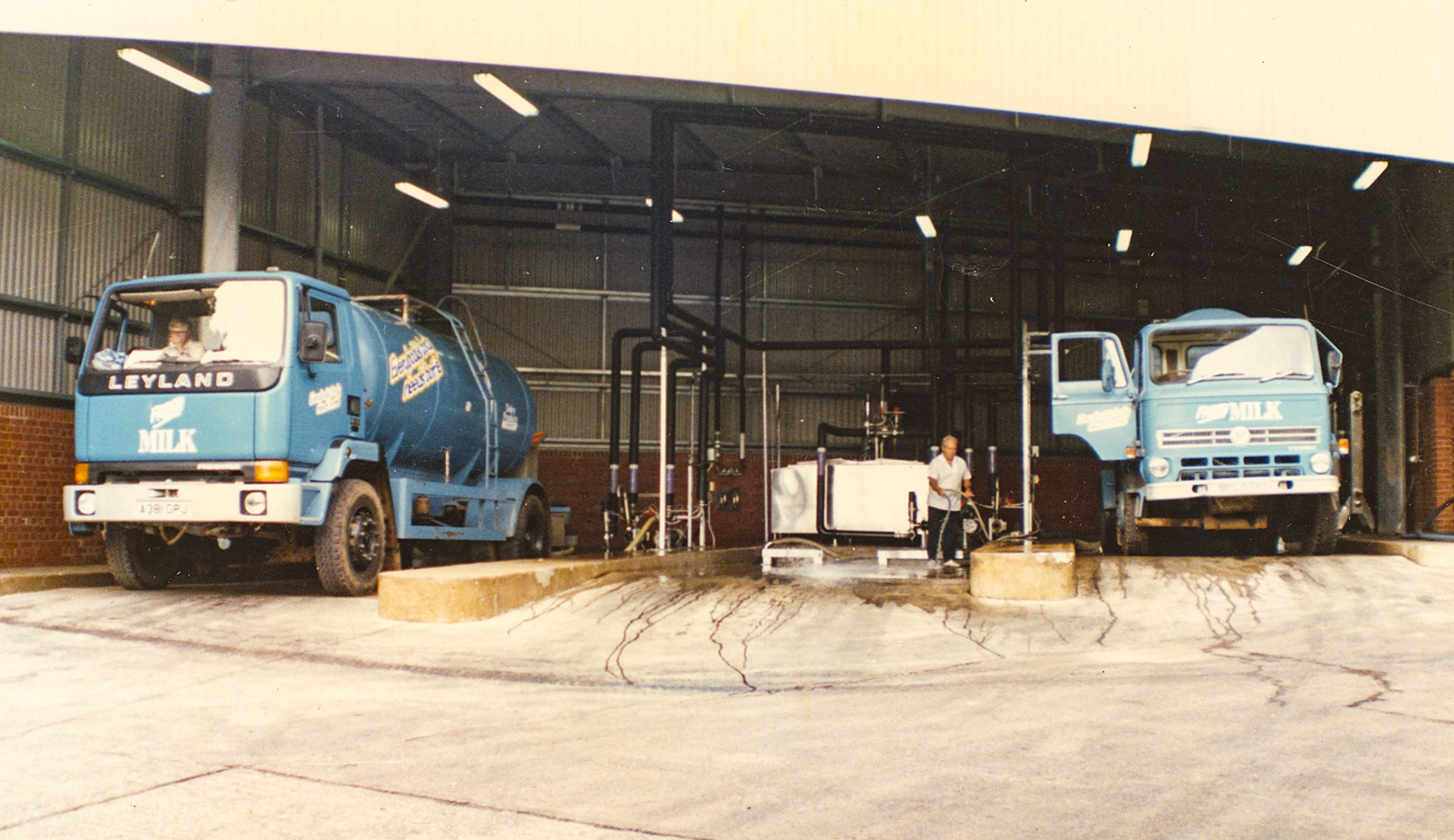 1983 Exeter Processing-silo and milk reception construction. (Pictures by Syd Johnston, presented by his son Ian via Teresa Heal)