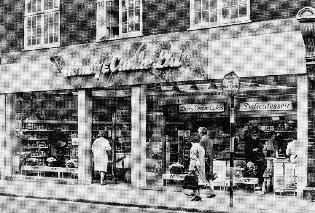 1966 Sheen Lane shop, still trading under Hornby &amp; Clarke name, manageress was Mrs Taylor.  (Express News Summer 1966)