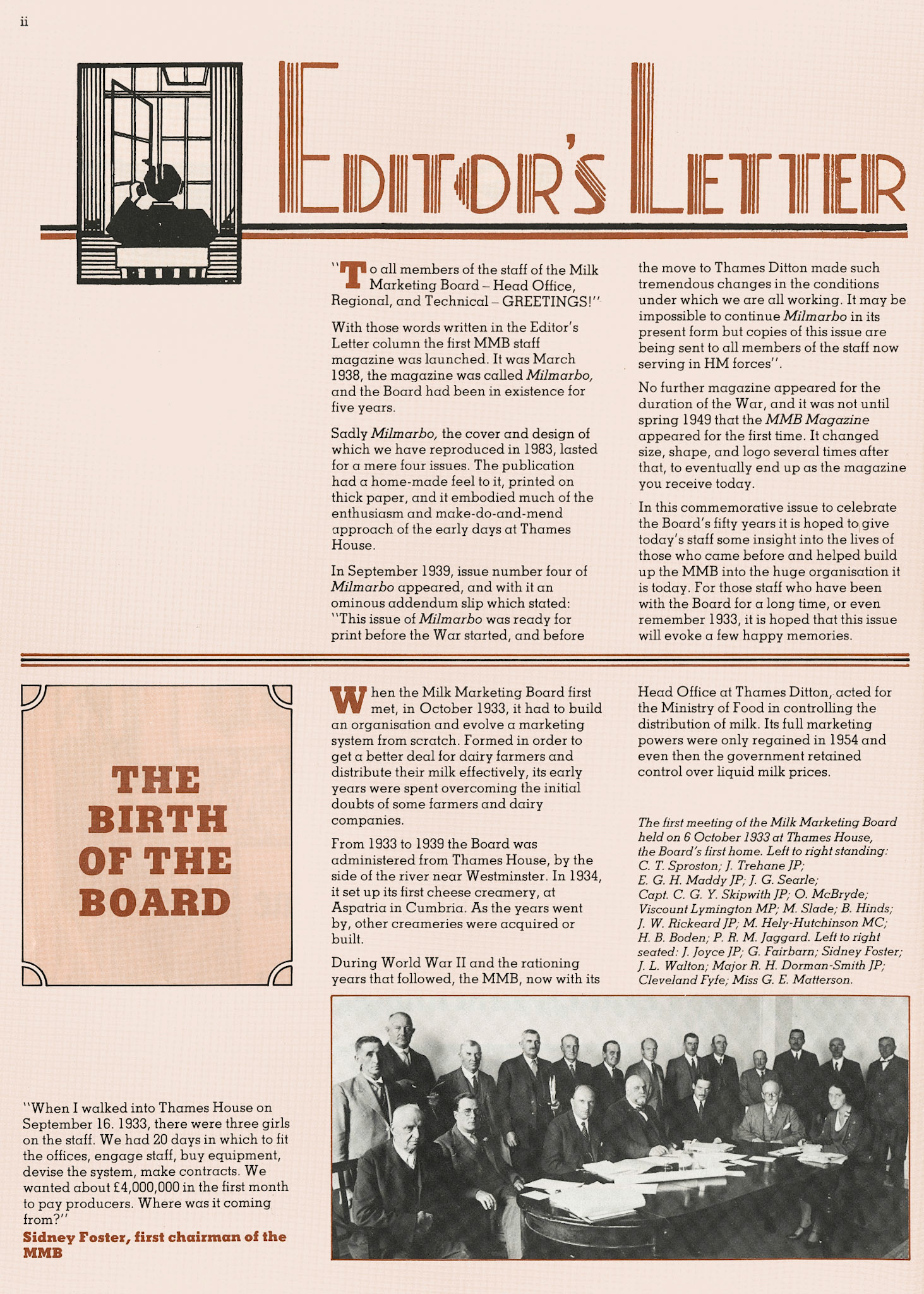 1983 Milmarbo Memories at 50 years (Insert in MMB Magazine, Sept-Oct, courtesy Andy Wallis)