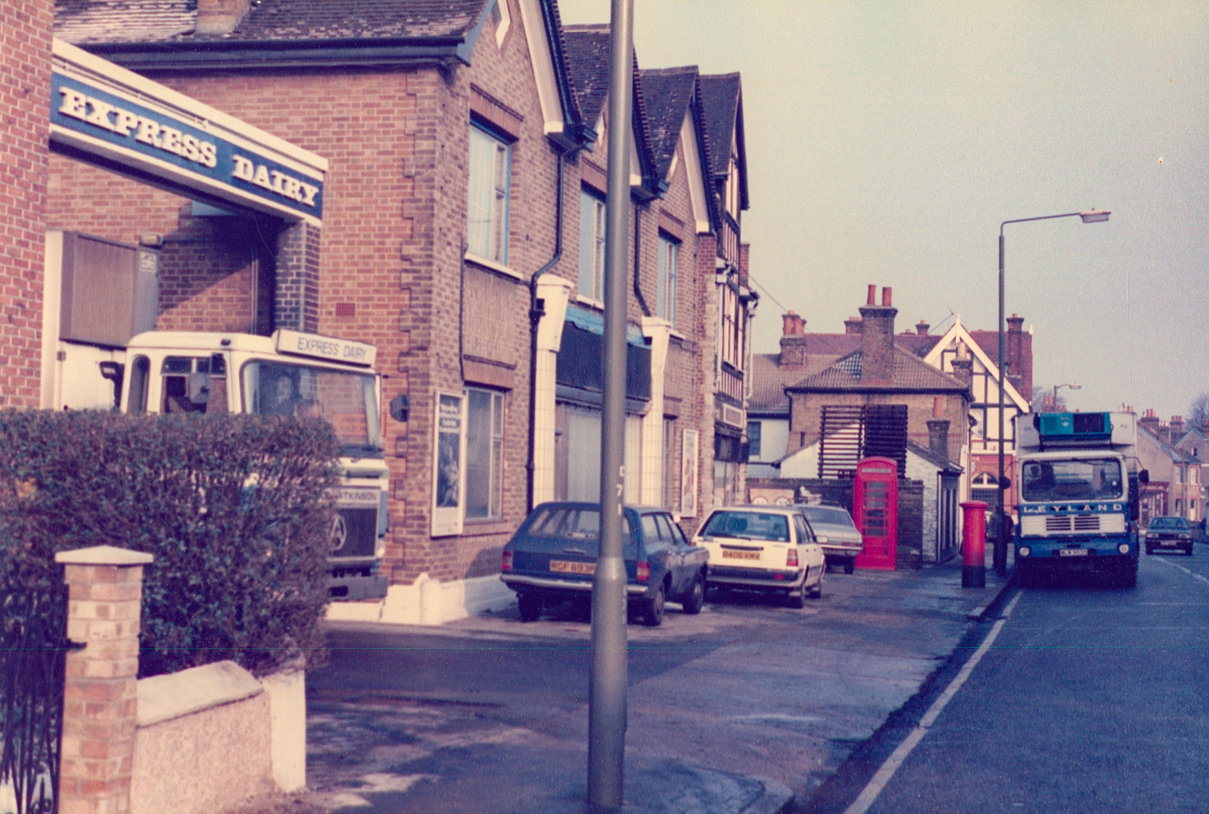 1980s Bromley Processing frontage and nearby roads.. (Pictures by Reg Ball, on loan from Colin Bristow)