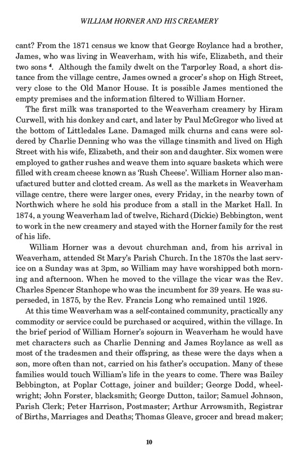 William Horner and his Creamery, Jill King