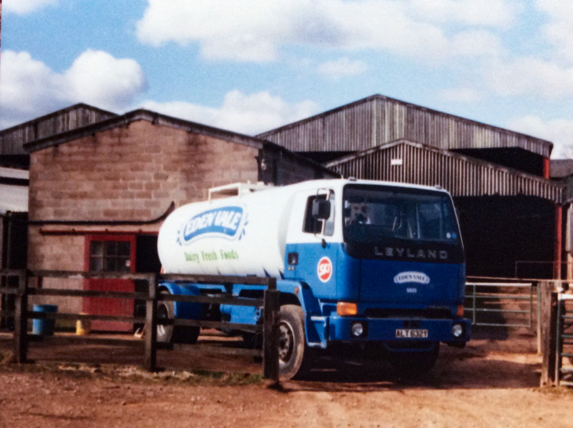 1980's Appleby based Leyland Freighter ALT632Y collecting at Lowther Estates Farm near Penrith (Courtesy Iain Dargue)