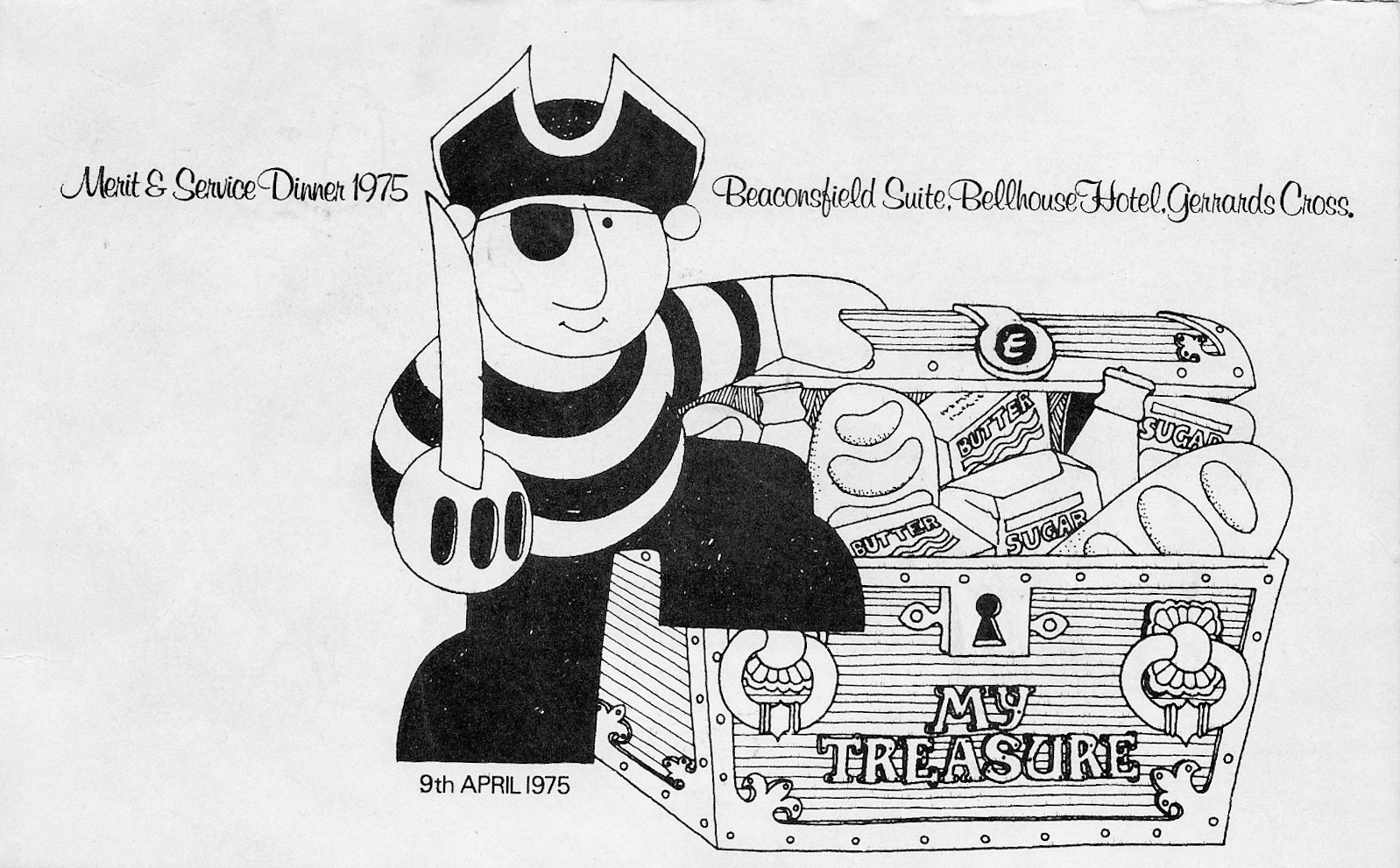 1975 Long Service Dinner at the Bellhouse Hotel, Gerrards Cross. George Streeting giving Company toast. (Courtesy Brian Wastell)