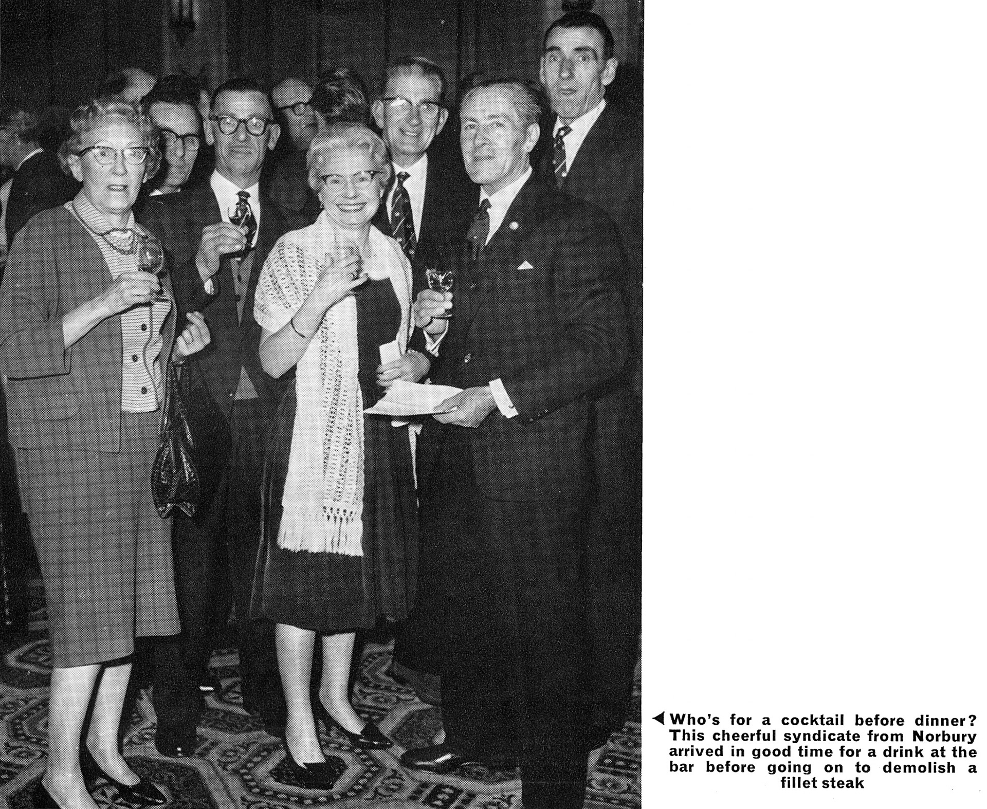 1964 Norbury Retail staff at Long Service Dinner. From August 'Express Extra' newsletter (Courtesy Paul Luke)
