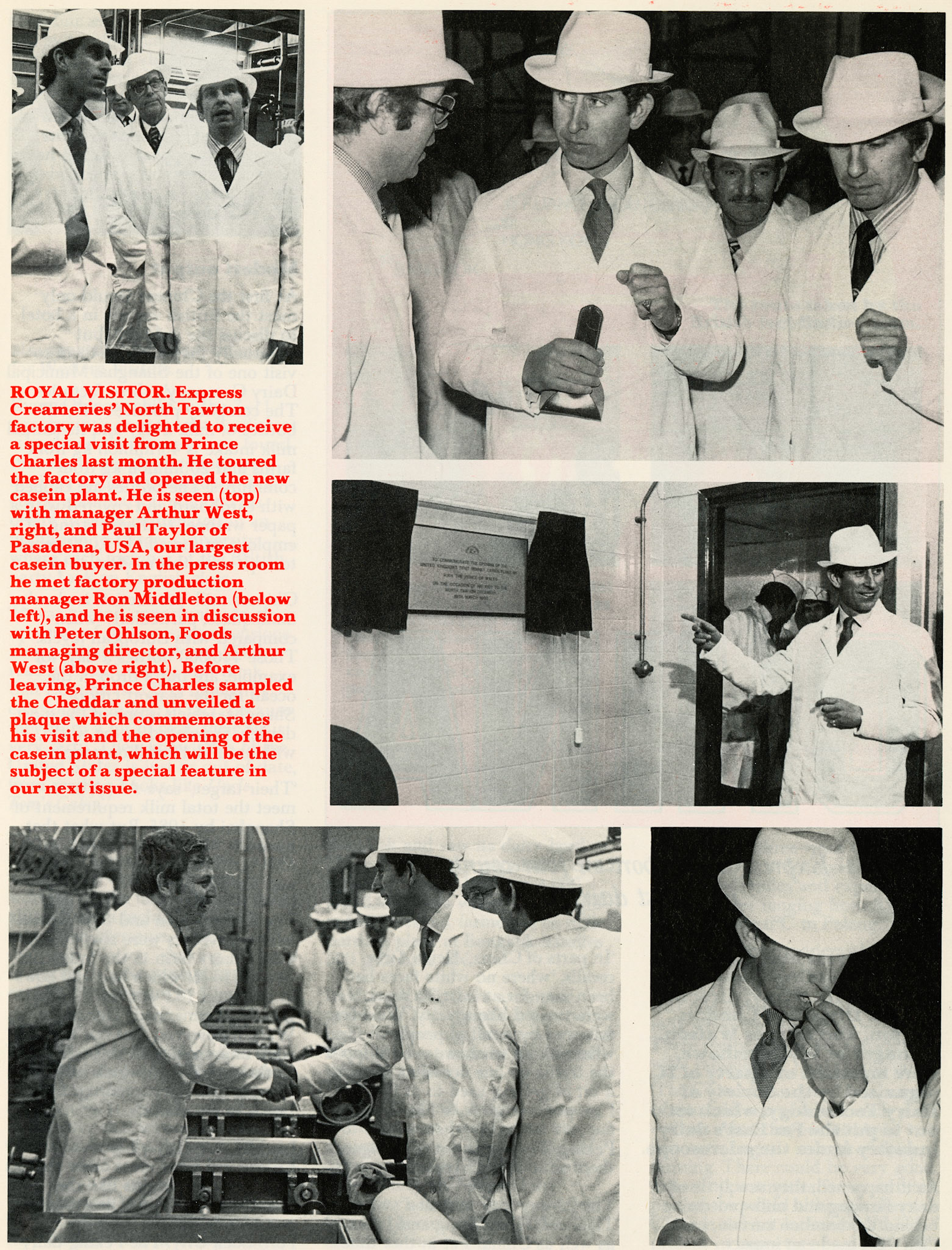 1980 Prince Charles visits North Tawton