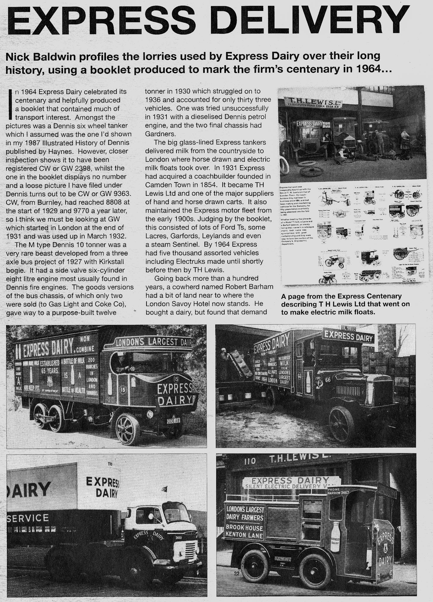 2016 Nick Baldwin's article in 'Classic &amp; Vintage Commercials'.