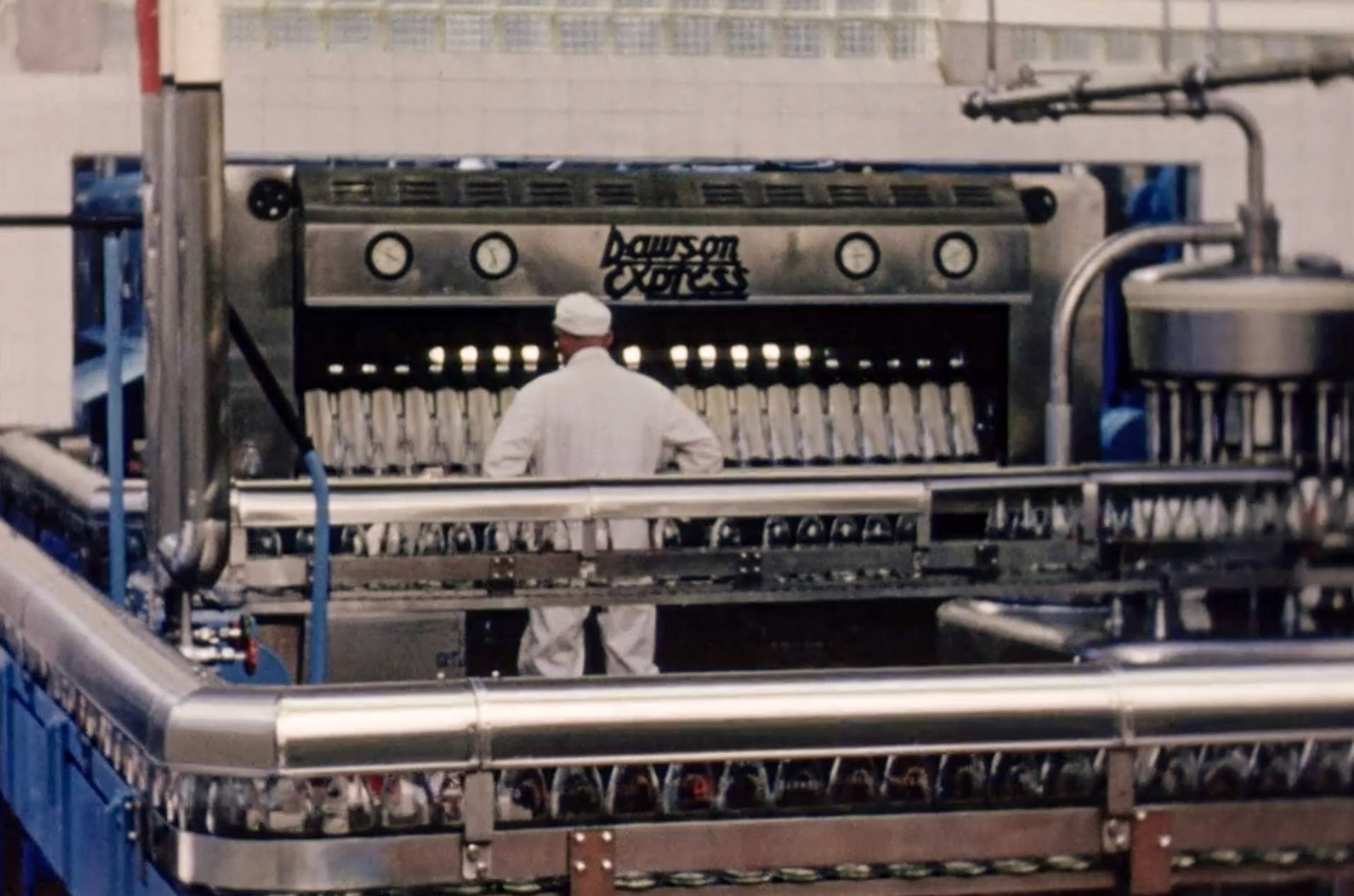 1954 South Morden Processing-filling line. (Stills from Express Dairy Film)