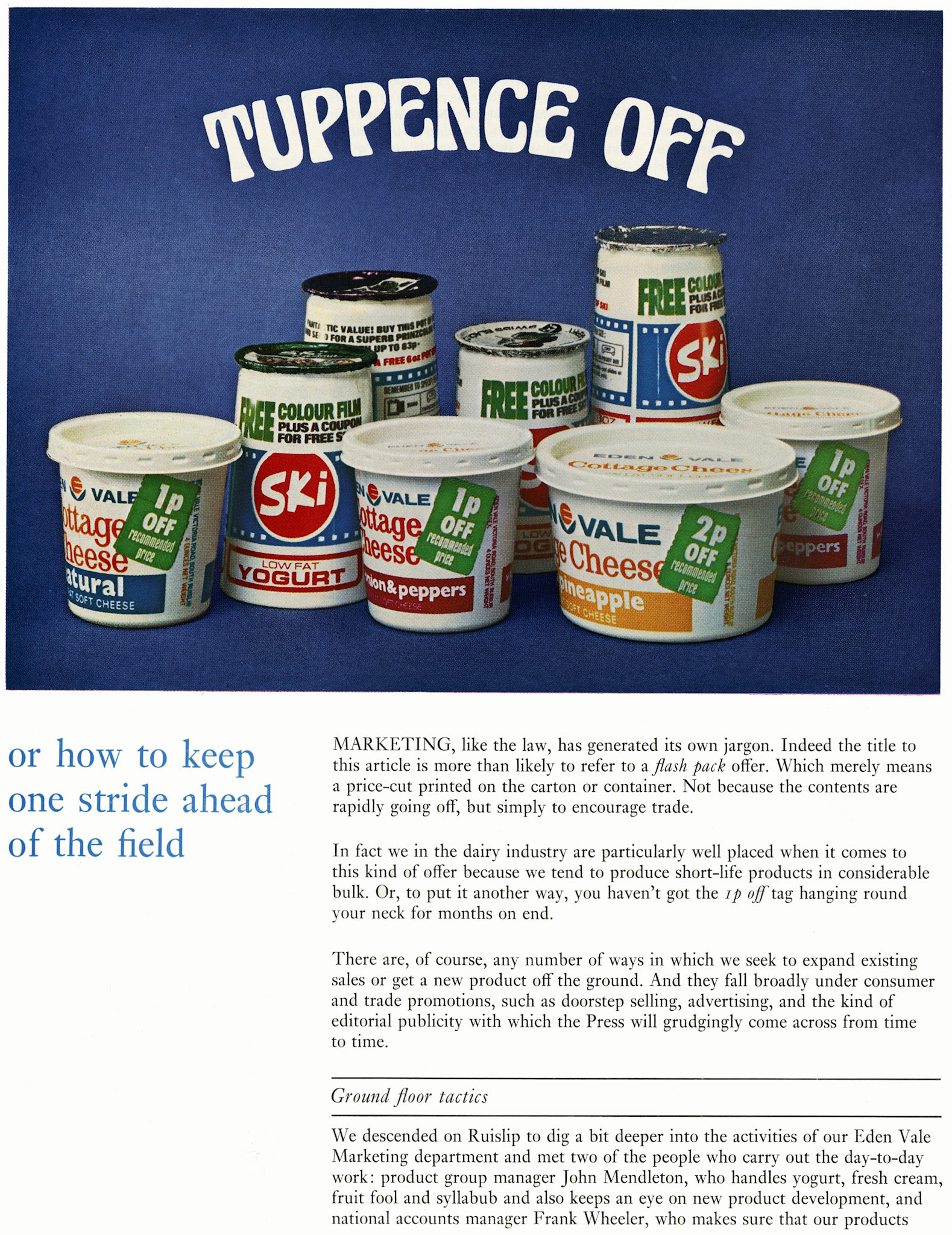 1974 Eden Vale and Ski marketing secrets with John Mendleton and Frank Wheeler. (Courtesy Doreen Williams)