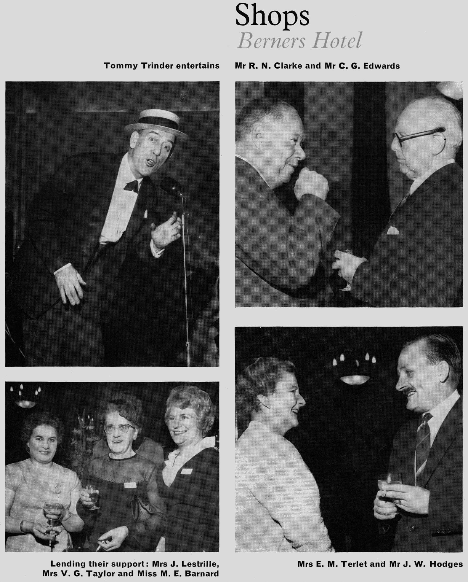 1965 London Management Dinner (April Express News)