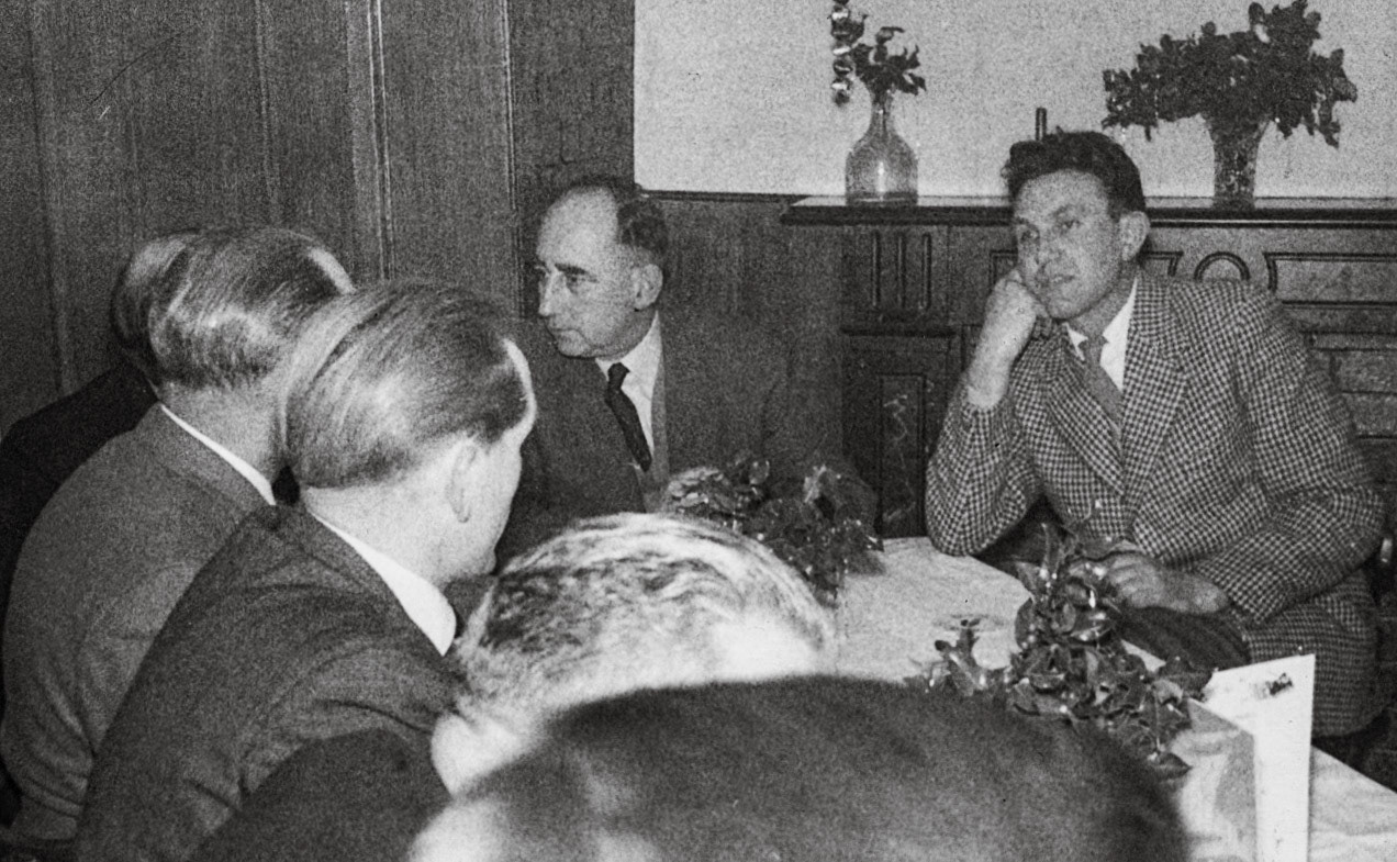 1960's Minsterley. Ben Samuels comments "Looks like a young Ken Trentham, probably about 1960 (R)." (Joe Lyons Collection)