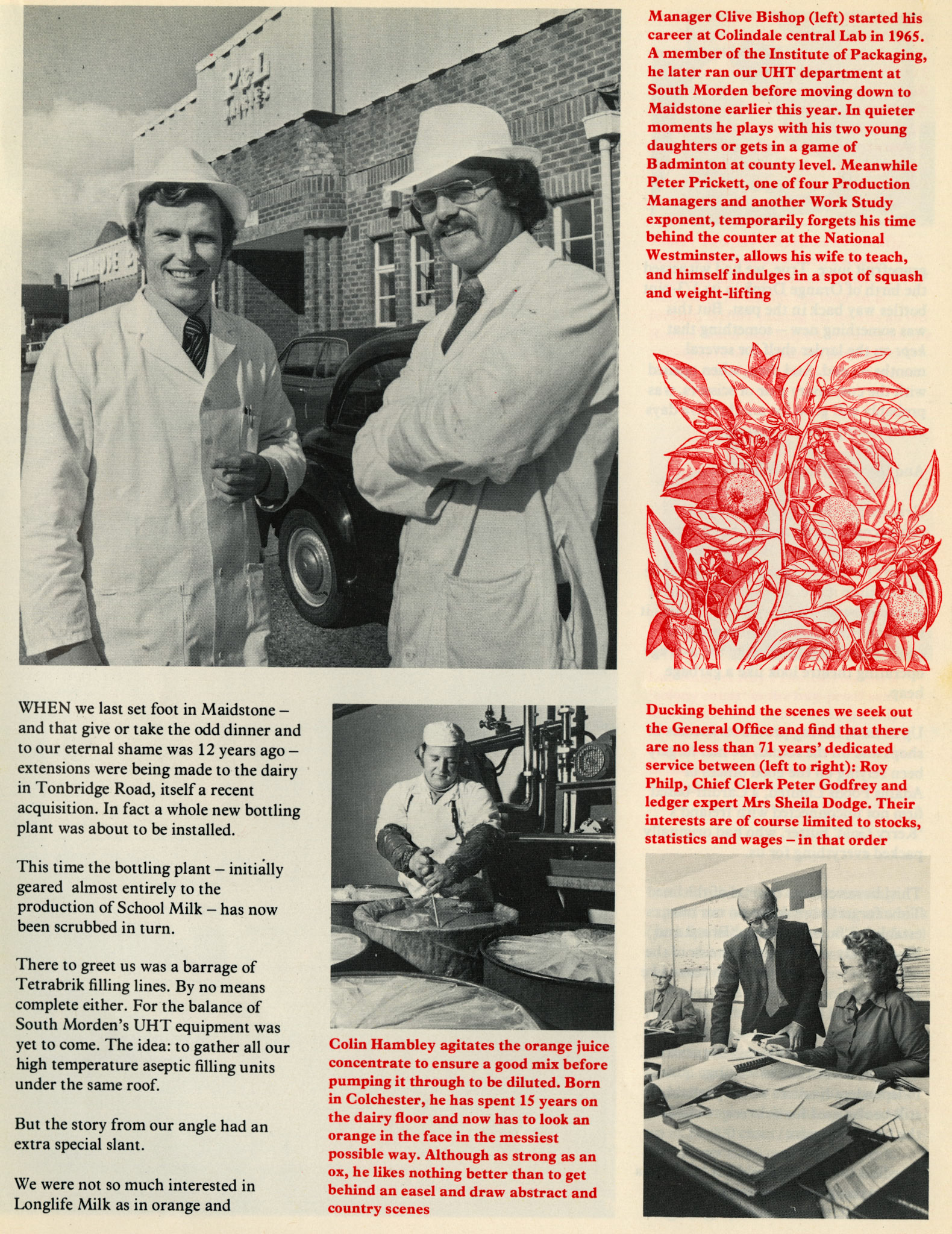 1977 - UHT production of milk and juice