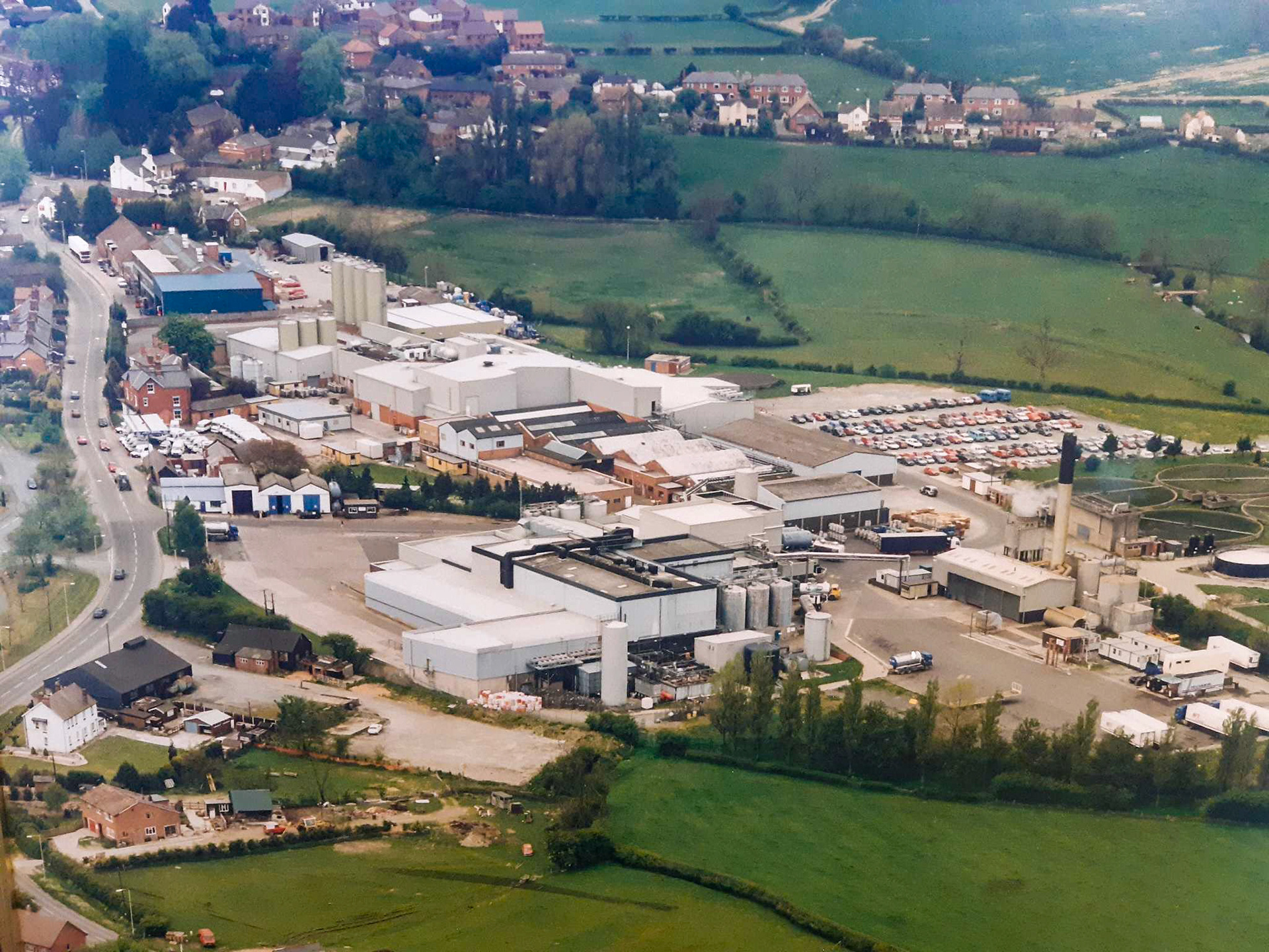 1995 Minsterley from the air (Courtesy Paul Bloor)