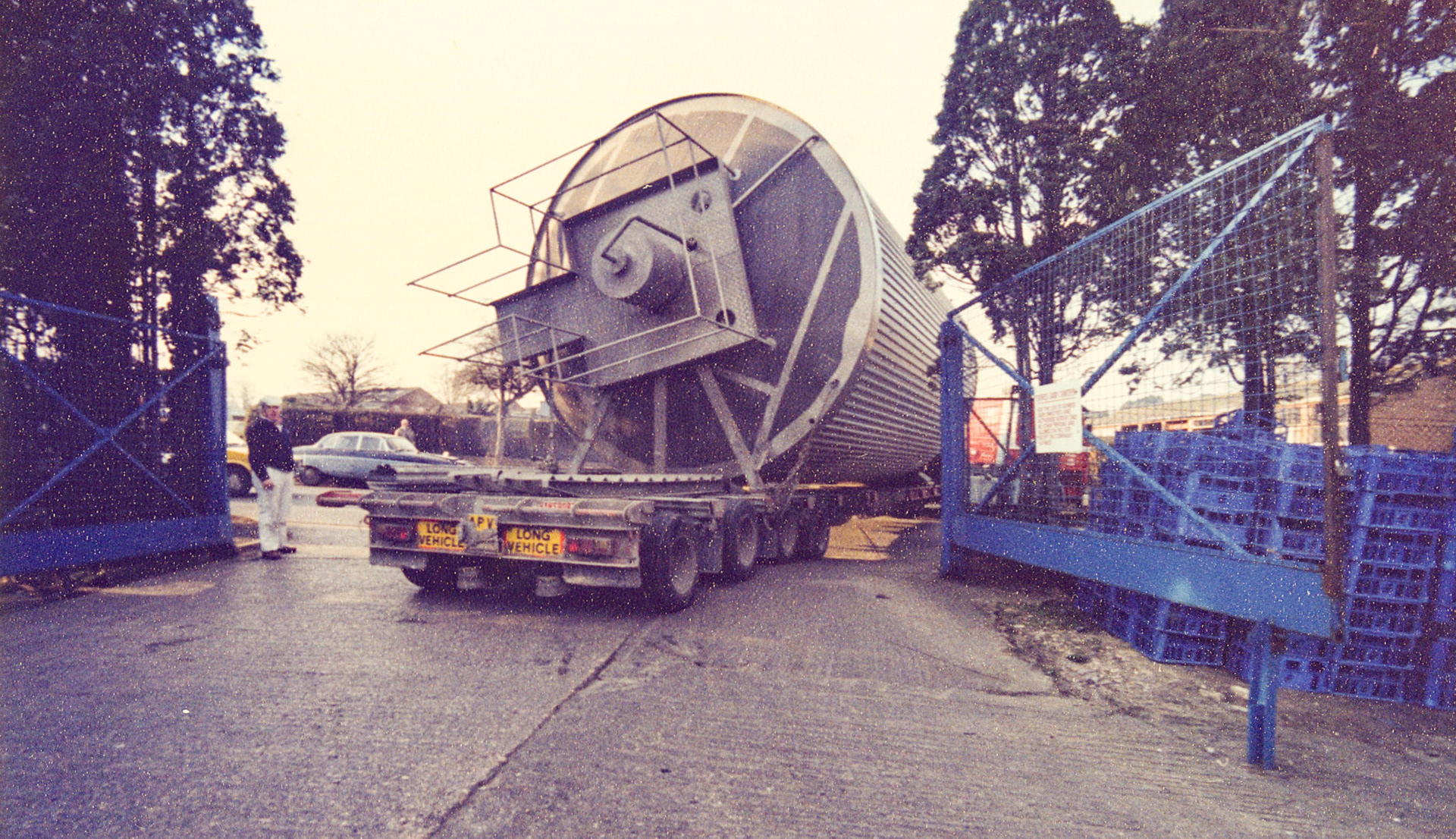 1980s Exeter Processing-silo and milk reception construction. (Pictures by Syd Johnston, presented by his son Ian via Teresa Heal)
