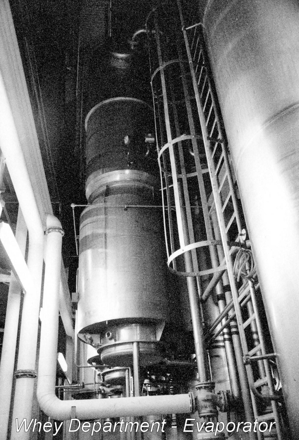 1990's Ruyton Creamery plant - Whey Evaporator, taken by Stephen Graves who worked in the Maintenance Department. (Courtesy Stephen Graves, Ruyton Revisited FB Group)