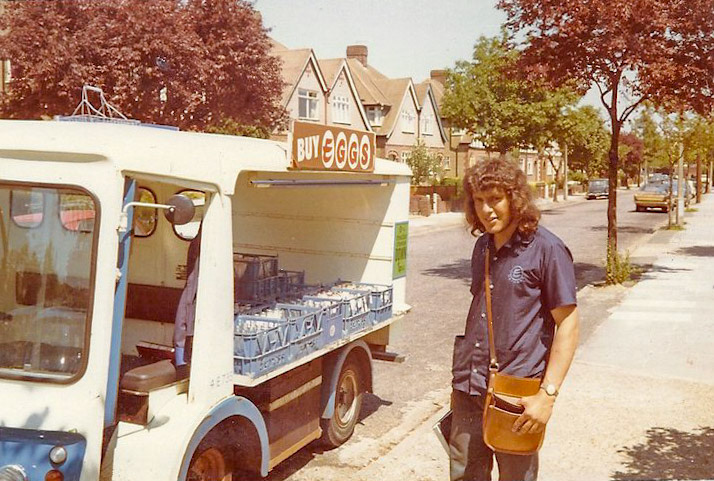 1973 Melthorne Drive, South Ruislip. David Birnbaum comments "I worked at four different depots: West Hampstead, (opposite the Underground station) Northwood Hills (on the Pinner Road), Wembley (Woodside End in Alperton) and lastly, Tithe Farm (on the A41 near Fiveways Corner). I liked the job, it kept me fit; the only way to make it pay was to work seven days a week." (Courtesy David Birnbaum)