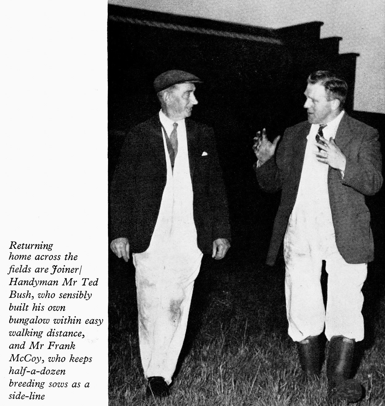 1962 Wirral Milk Supplies staff-Joiner/ Handyman Ted Bush and Frank McCoy.