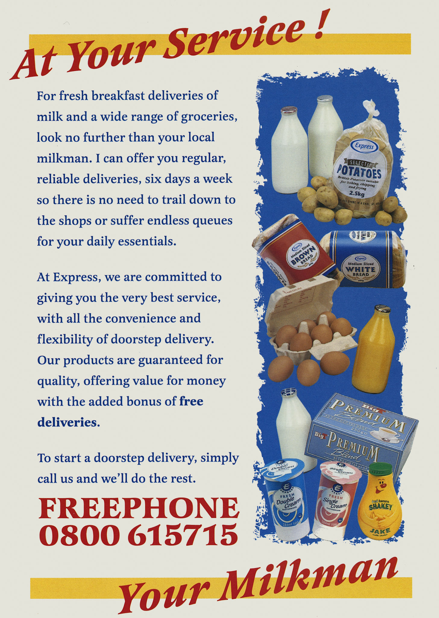 2001 Publicity Leaflet-Milk and Much More, Page 2(Courtesy Dave Fane)