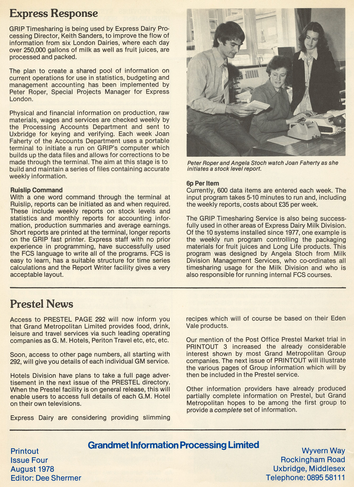 1978 Printout Newsletter GMS 4