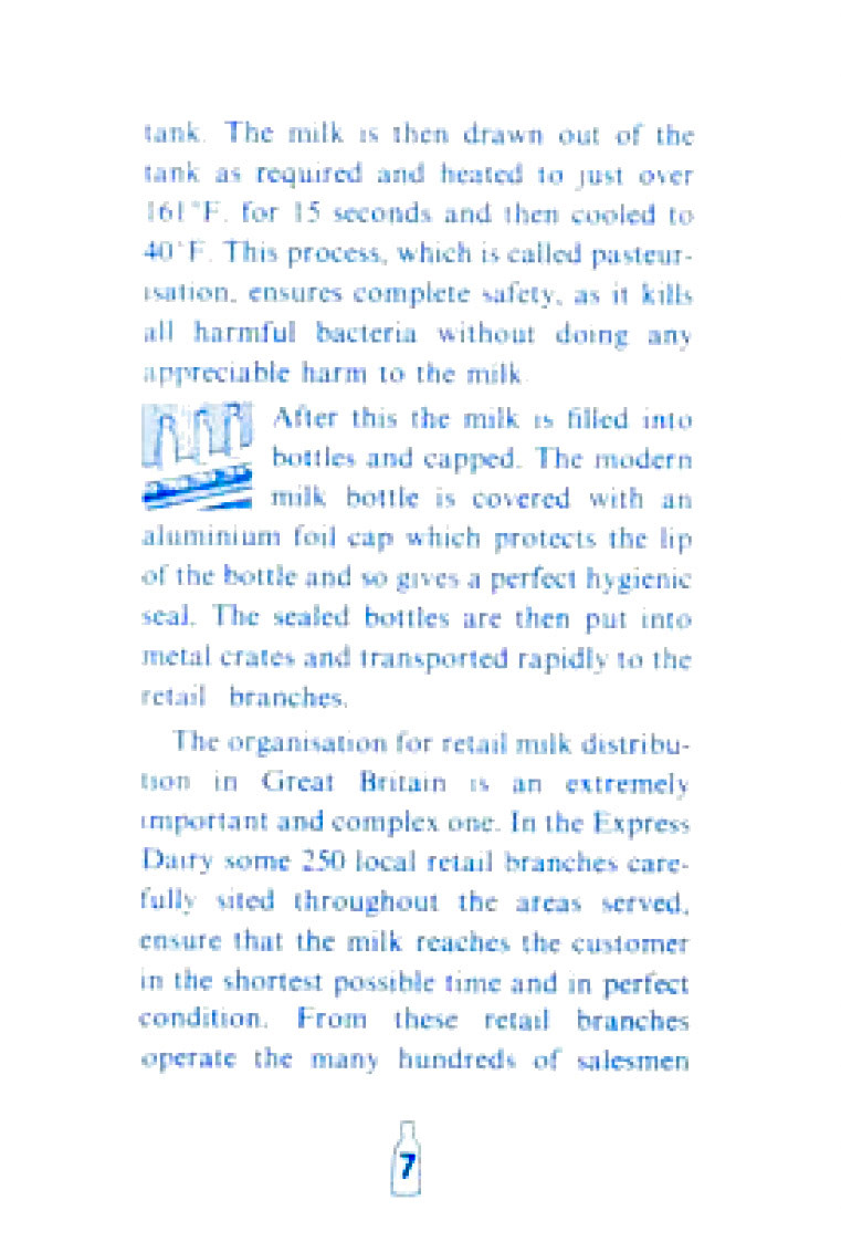 1963 customer leaflet 'The Story of MILK today'. 12 page leaflet issued to customers of Express Dairy, measures 10.2 cm. x 15.2 cm. when closed. (Courtesy Mark Hudson)