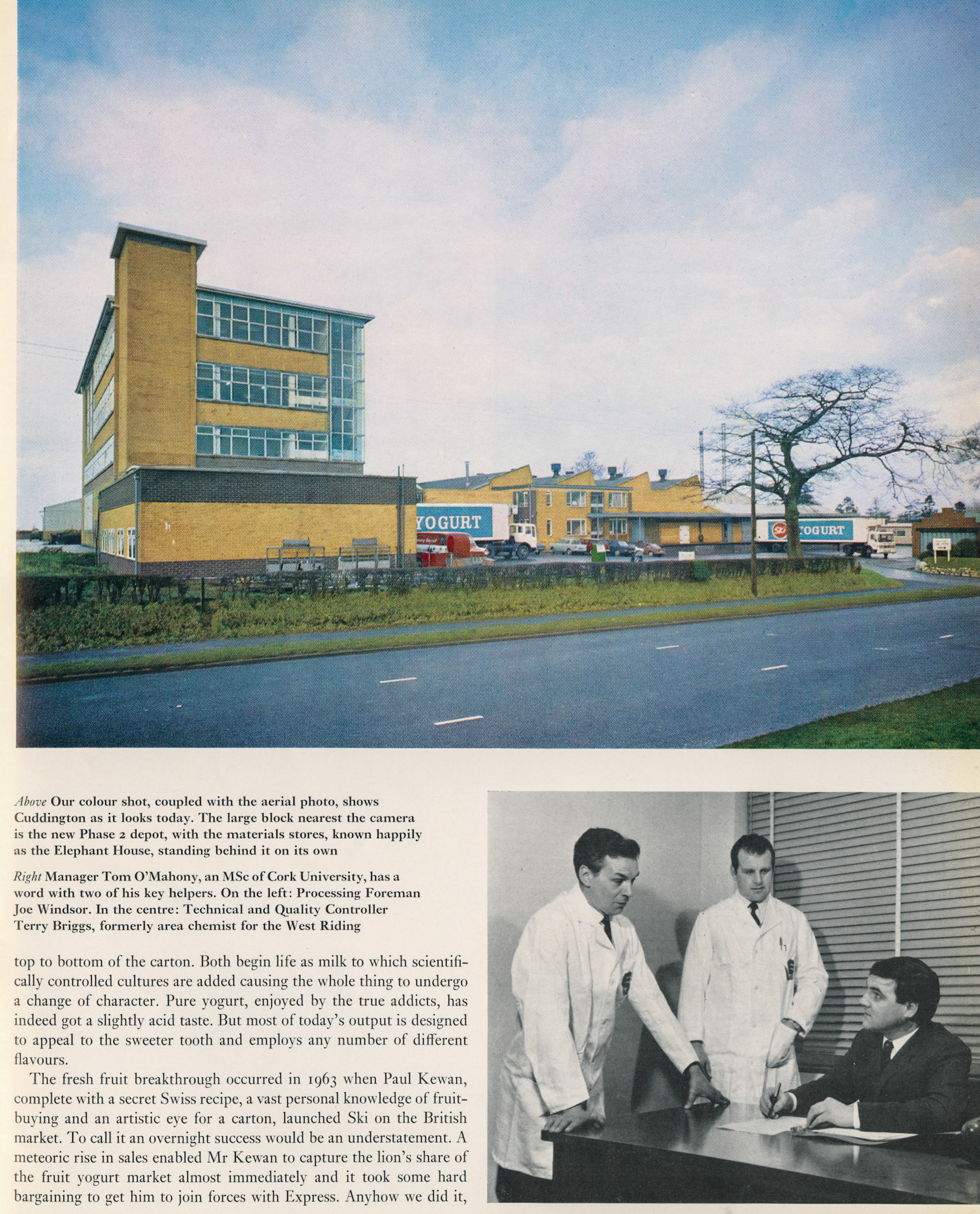 1969 'The world's most modern yogurt factory' from Express News (Joe Windsor, Terry Briggs, Tom O'Mahony)
