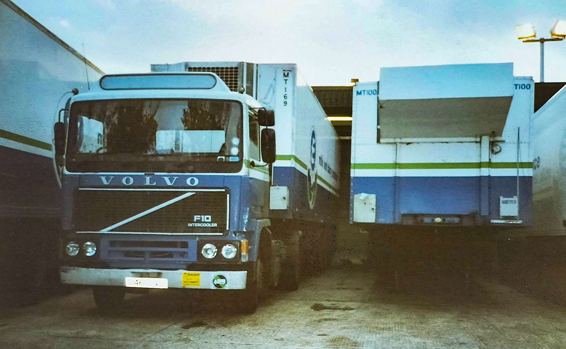 1990s South Morden. Volvo F10 D466 LVU (1986/7 Reg) . Don Aldred took these pictures whilst working as a driver at South Morden. (Courtesy his grandson, Mark Humphries)
