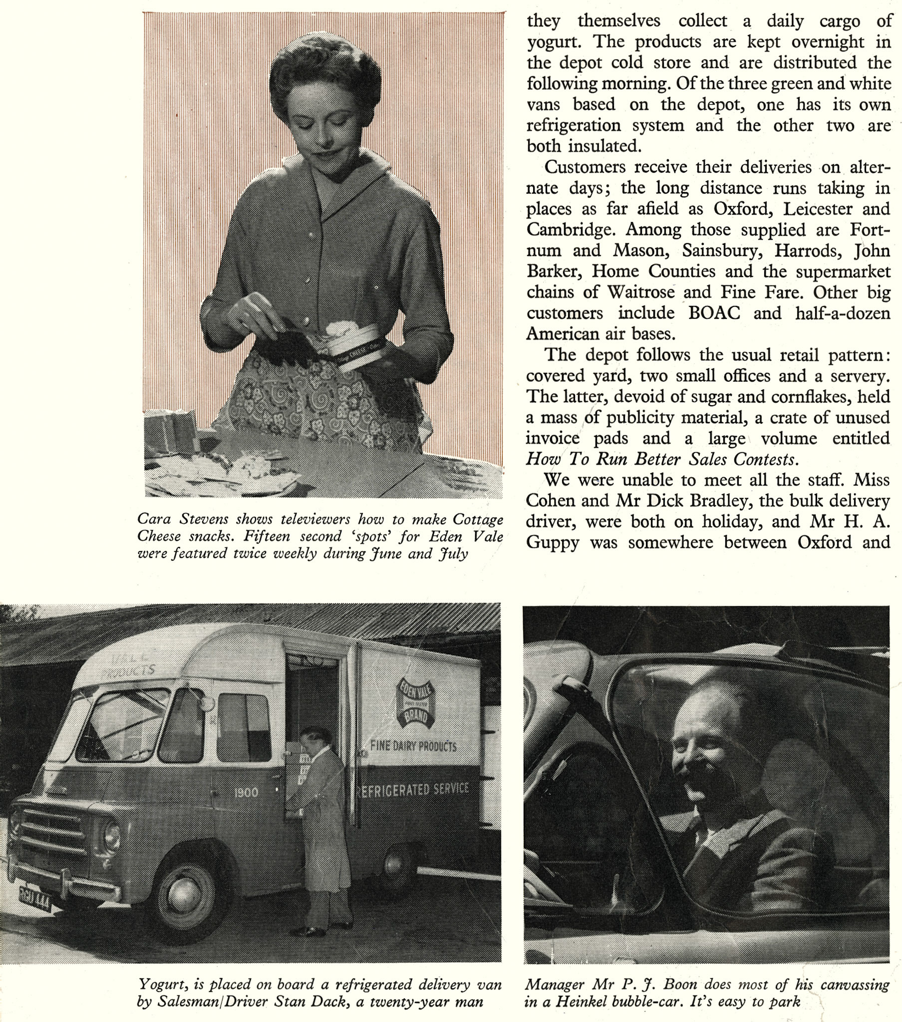 1958 Express Dairy Products Ltd, forerunner of Eden Vale, started at Bollo Lane and then moved to Kenton. (Express News September)