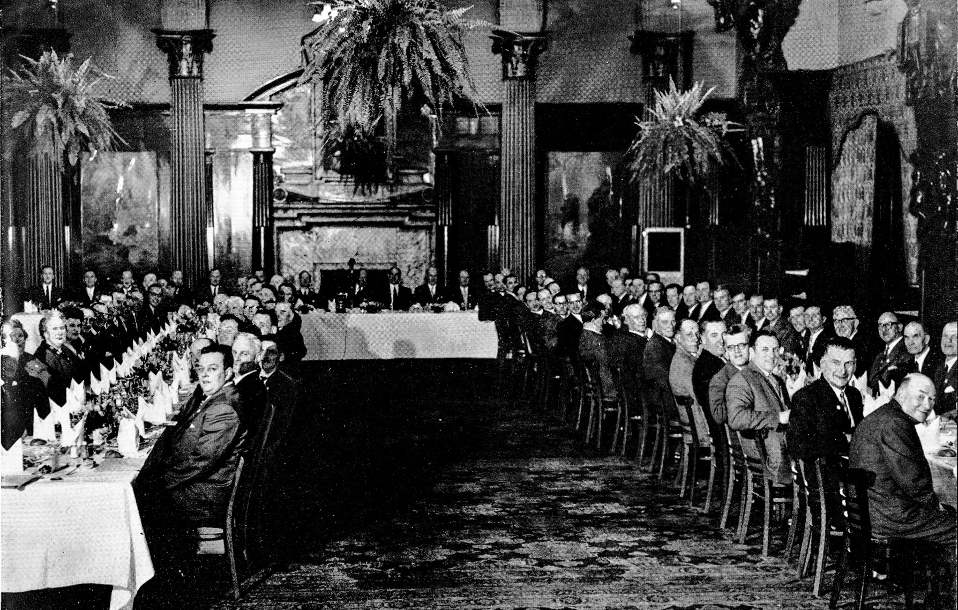 1961 Long Service Dinner at The Grosvenor Rooms, Glasgow - Group Photo. (LSA Annual Review)