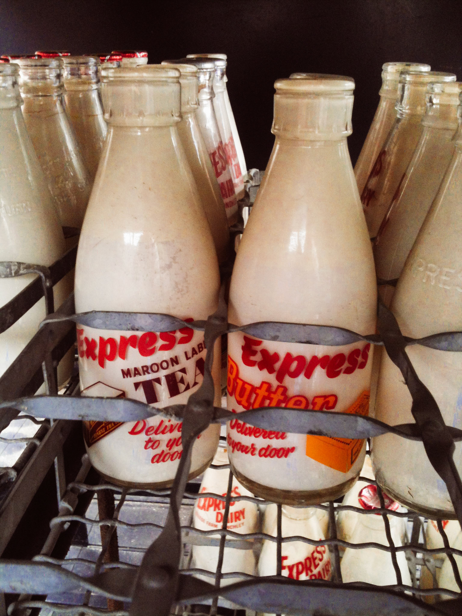 1960's Express Milk Bottles (Courtesy Paul Luke)