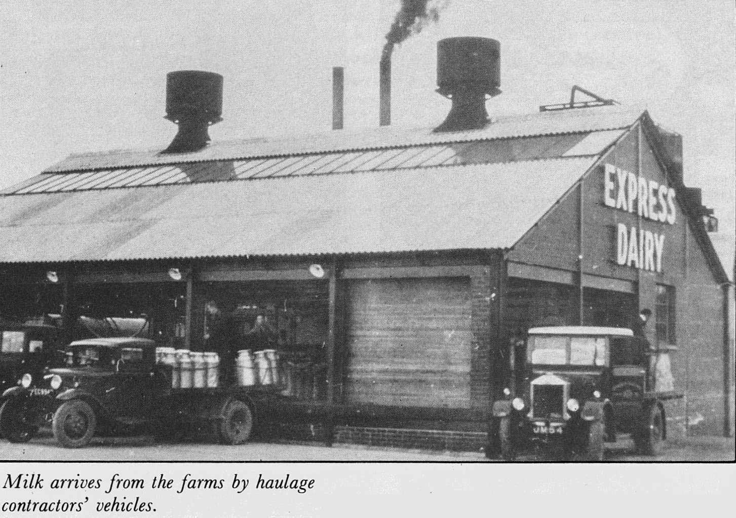 1936 Appleby churn reception, Two Bedfords and Leyland Cub delivering churns. (Express News February 1982)