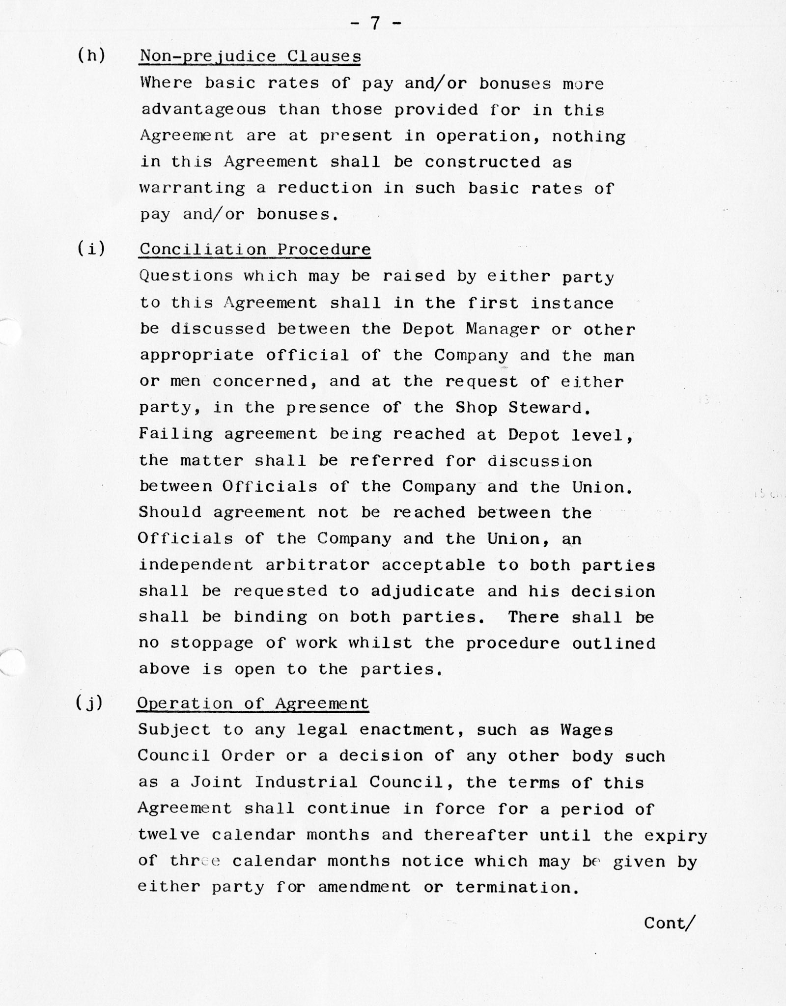1964 Express &amp; TGWU Agreements - Retail and Transport. (Courtesy Dave Fane)