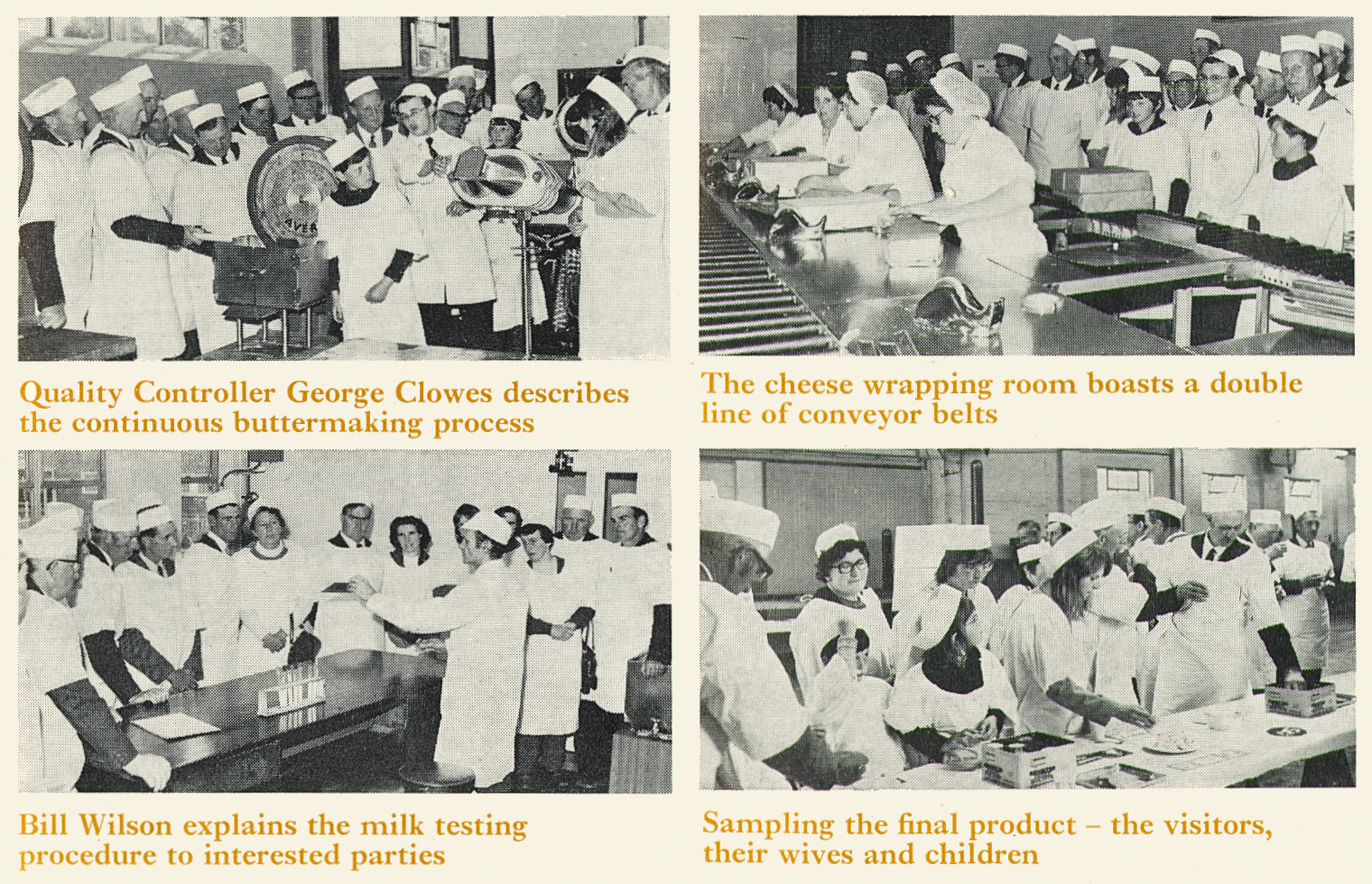 1972 Appleby Creamery welcomes its milk producers. Liz Whitley comments "George Clowes taught me at Seale Hayne." (Express News Christmas)