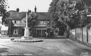1951 Michael Funnell comments "Hodges dairy in the background, supplier of much local milk including the village school, delivered by horse and cart. " The gardens of The Well House were demolished around 1964, Hodges Dairy went at the same time, along with the horse-drawn milk carts.(Courtesy Tony Goring, Bansteadvillage.com)