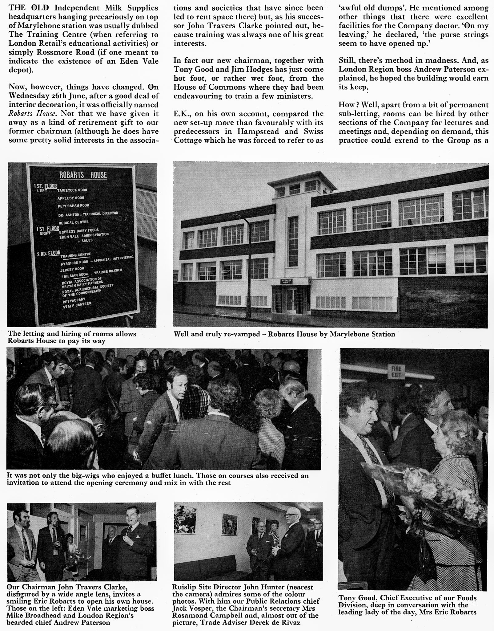 1974 Training Centre at Rossmore Road, Marylebone, renamed as Robarts House. (Courtesy Doreen Williams)