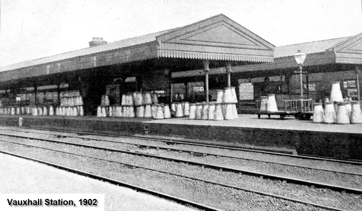 1902 Vauxhall Station Milk Platform (Courtesy 'On the Milk Train' video, Dr David Turner)