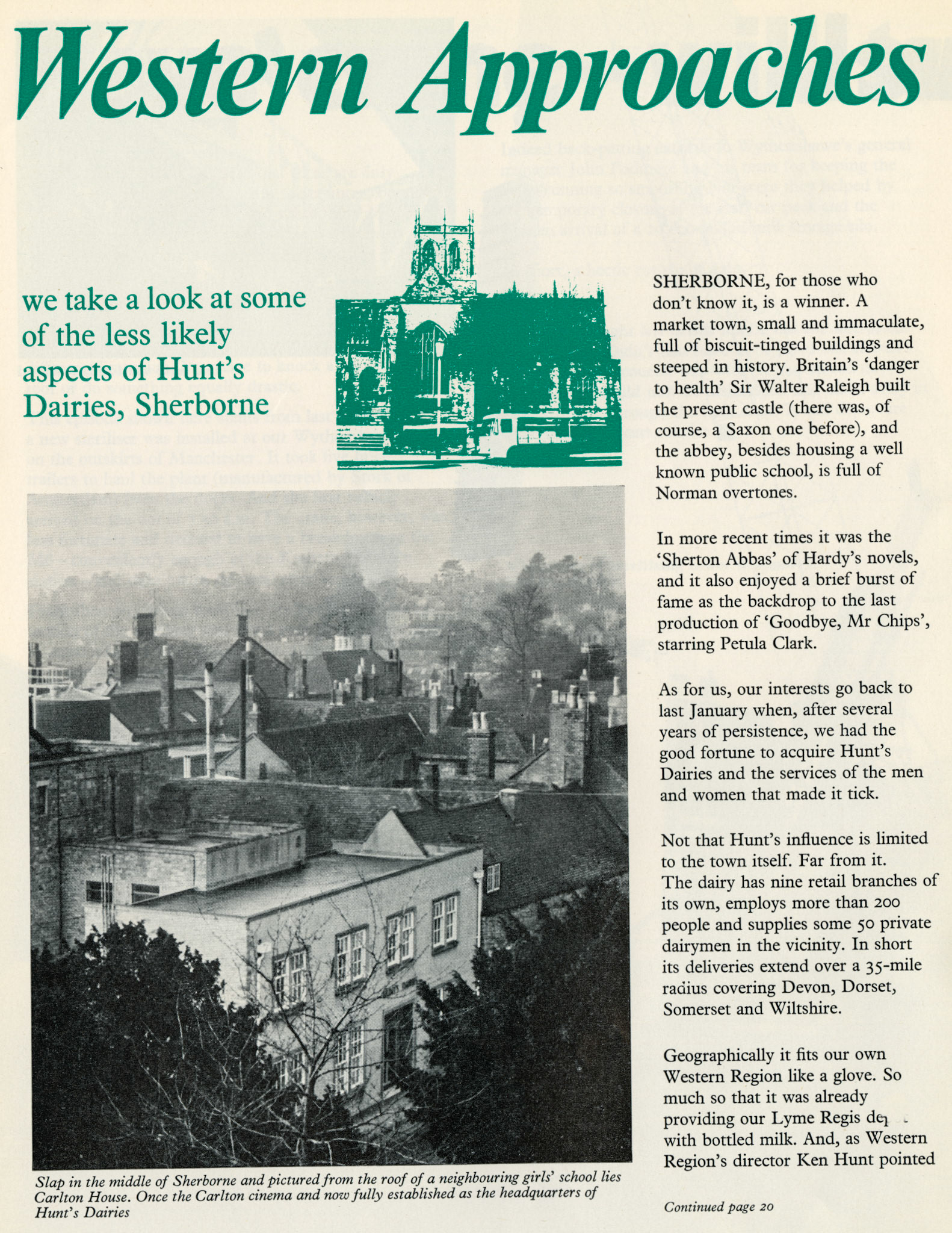 1975 Hunt's Dairies, Sherborne, Dorset