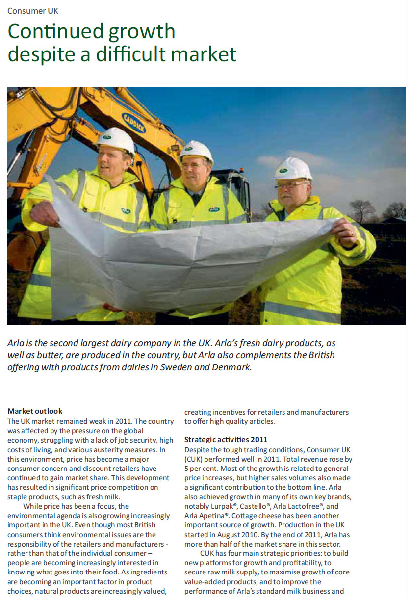 (Extract from Arla Foods Annual Report)