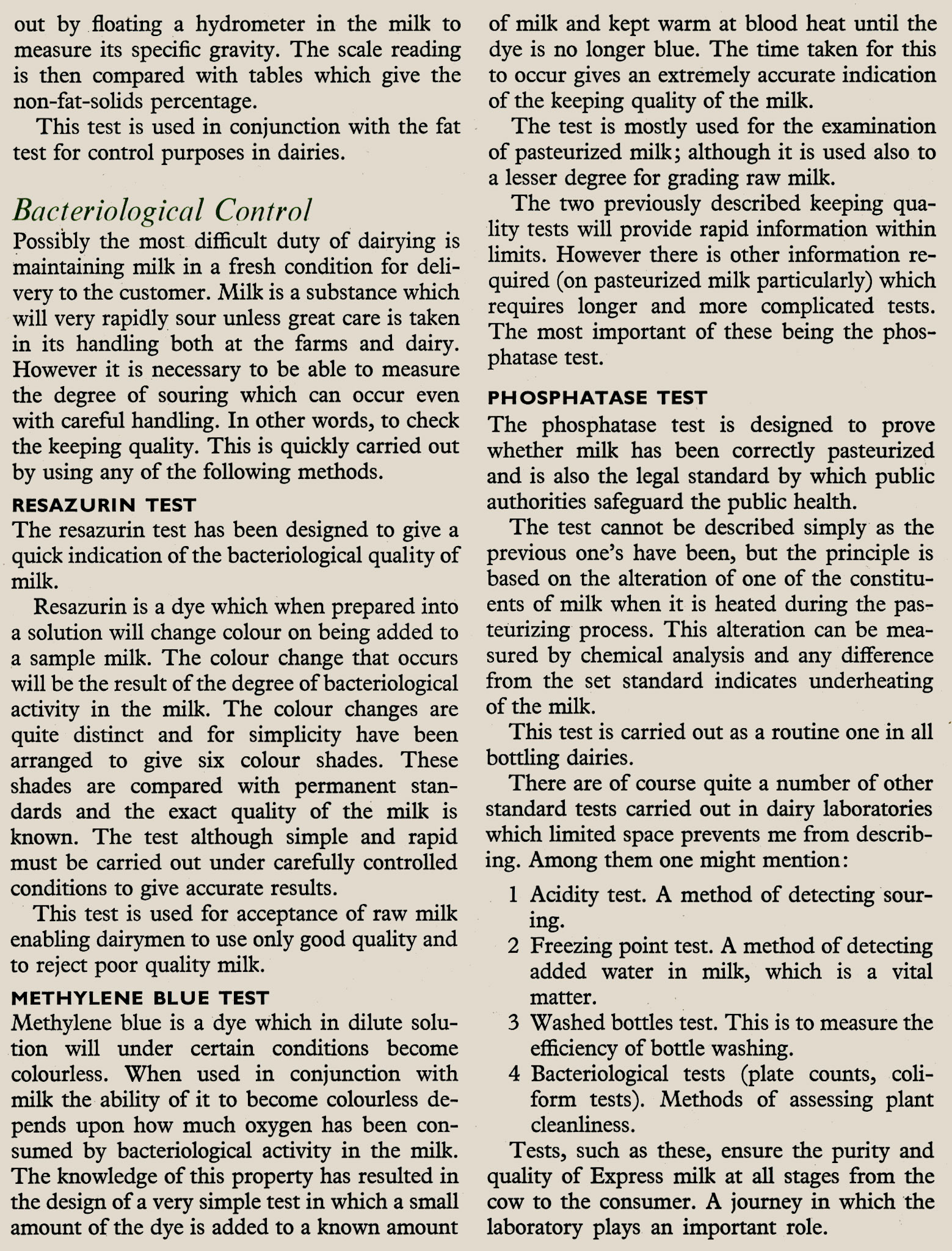 1959 Bill Kendall explains standard milk tests. (Express News March)