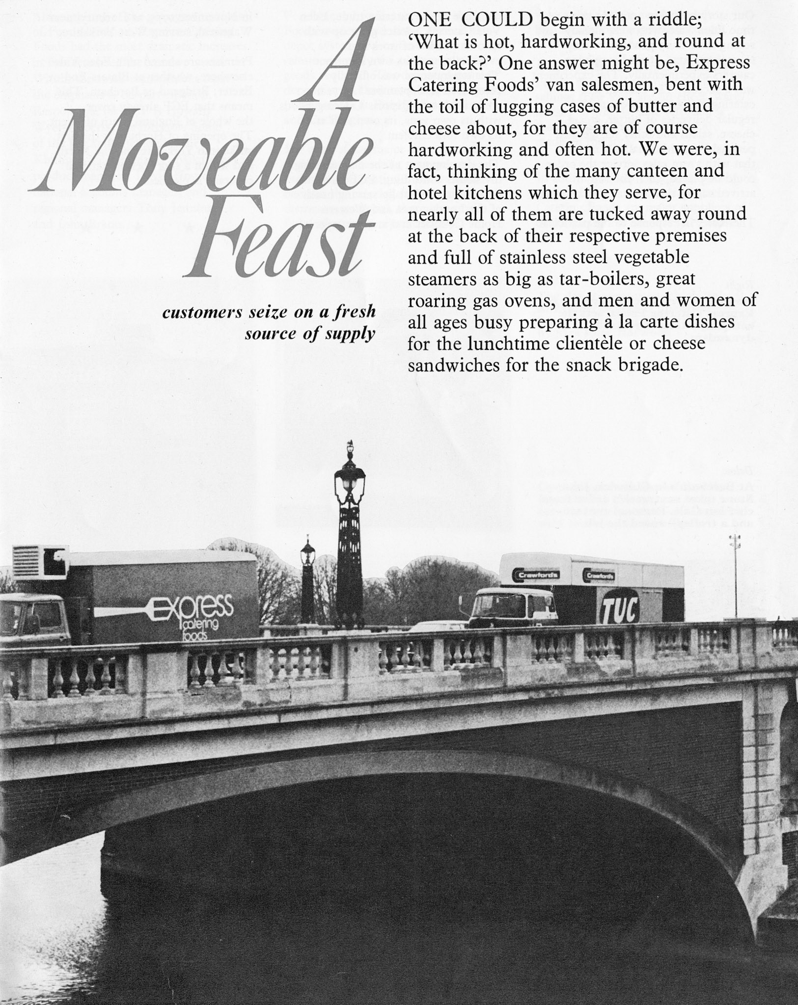 1976 Express Catering Foods operation in London