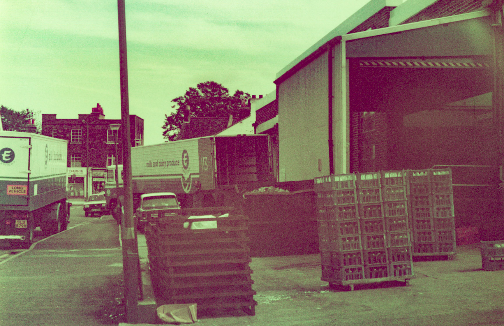 1980s Bromley Processing frontage and nearby roads. (Pictures by Reg Ball, on loan from Colin Bristow)